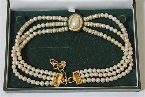 fake dior pearl necklace|christian dior vintage jewellery.